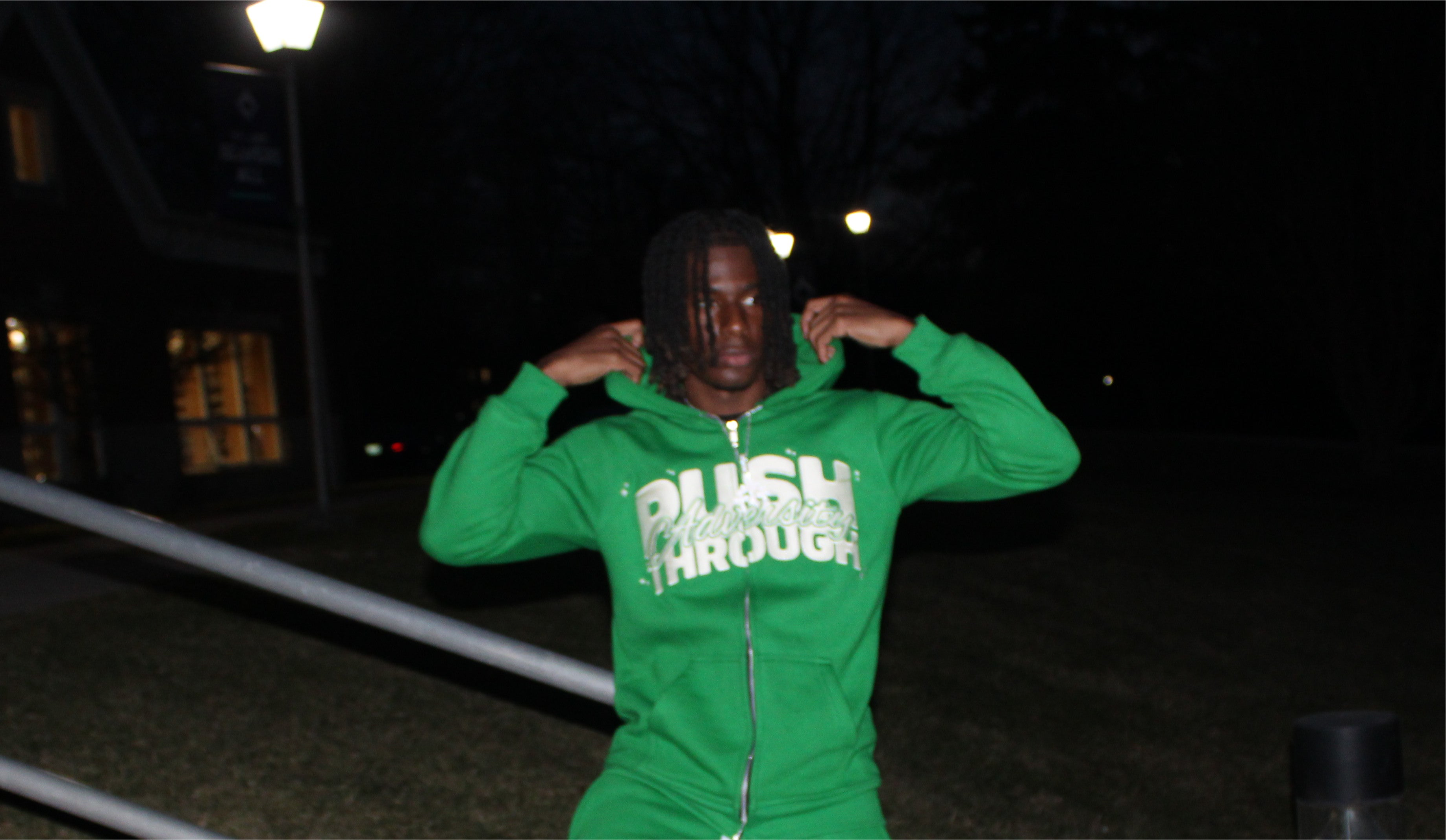 Green “Seashell” Zip-up Hoodie