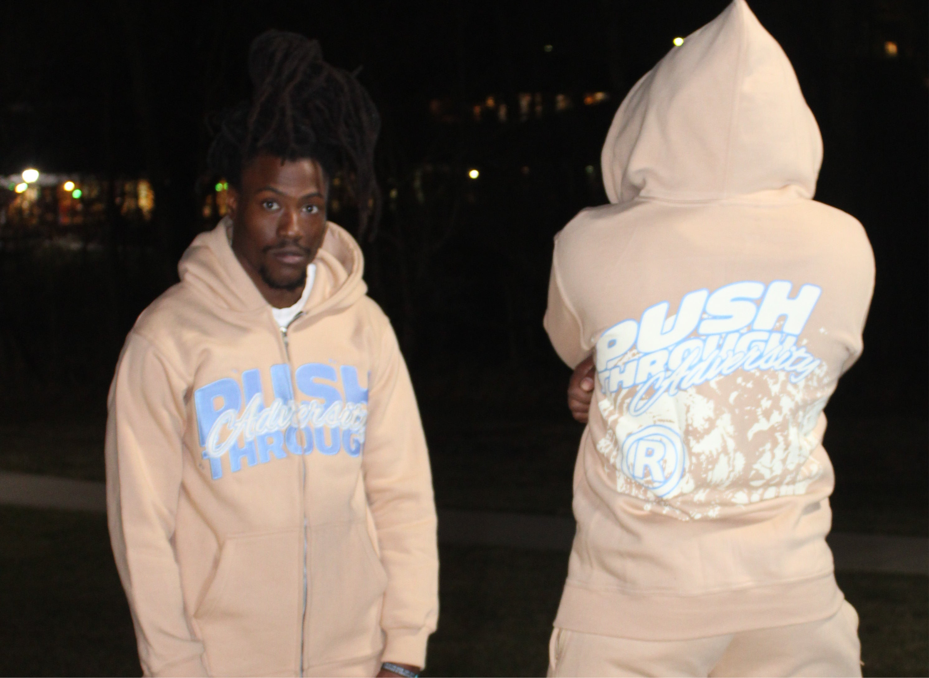 Tan “Seashell” Zip-up Hoodie